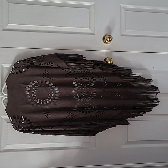 Vegan Suede Poncho - Picture 2 of 7